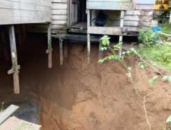 Lubang Besar Muncul di Kolong Rumah, Satu Keluarga di Nunukan Panik
