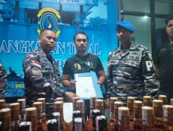 Hasil Gelaran Operasi, Lanal Nunukan Kaltara Serahkan Senjata Api, Sabu dan Puluhan Miras Ilegal